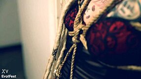 princess gets tied up for some foot attention