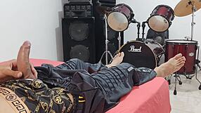 I masturbate my big cock in front of the camera for you