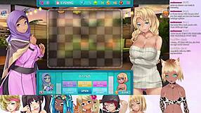 Vtuber lewdneko plays huniepop 2 double date part 4, featuring group interactions