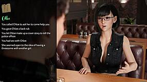 New women enjoy a 69 in a visual novel game on PC