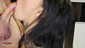 Skinny Latina teen gets her back blown out in HD