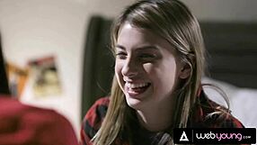 conflicted teen kristen scott licks petite blonde kenna james