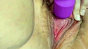 Big dildo stretches and fills that massive pussy with deep toy action for milf creampie pleasure