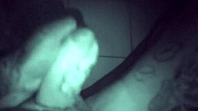 Watch this tattooed guy stroke his cock late at night!