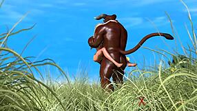 मिनोटॉर ट्रांस स्वीट गर्ल को मॉन्स्टर ने बाहर जोरदार चोदा