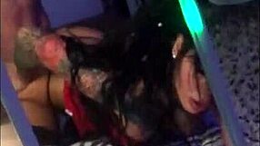 Asian SLUT in beautiful lingerie SCREAMS from a BIG COCK like a hungry