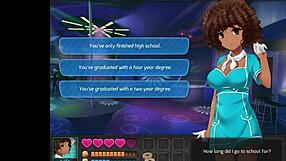 Uncensored huniepop sex scenes compilation with cute girls