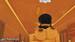 A prostitute is ejaculated several times in a row