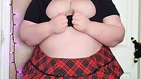 Hairy bbw without panties under skirt?