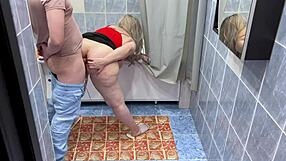 Stepson Caught Stepmom In Bathroom And Claimed Her Ass For Anal!