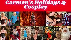 granny carmen sucks cock for christmas in july fun