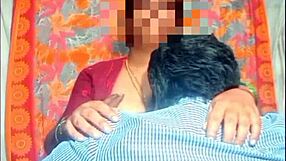Beautiful Indian teacher gives blow job to her student in the dorm room