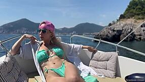 Holy cow! Topless ride on boat taxi shocks the driver big time