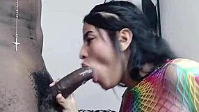 Young wife gets wild with big black cock lover