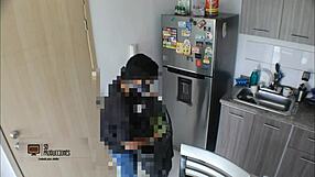 Brithany gets surprised and dominated by horny thief at home