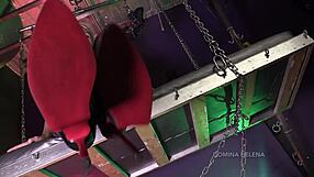 blonde milf in leather boots for worship pov