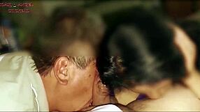 Married woman engages in a deepthroat competition with her husband’s friend’s wife