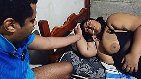 मिल्फ पार्टी के बाद आराम कर रही, सौतेले भाई ने मुँह में बड़ा कमशॉट दे मारा