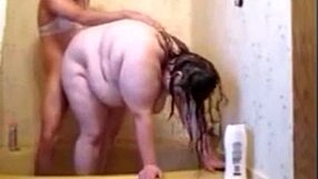 Sissy gets deepthroat and anal in hot shower scene