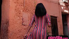 big ass asian milf displays juicy boobs and hairy pussy outdoors