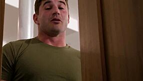 Skinny Blondie Kenna James Masturbates Solo Before Rough Fucking by Roommate in Dorm.