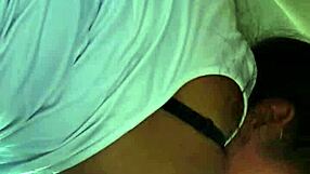 Fat latina teen riding big dick outdoors in public view