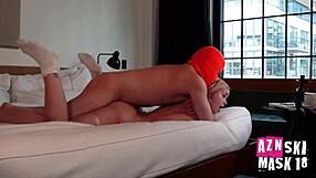 adorable blonde teen khloe kingsley with brown eyes and natural tits gives in to her friend's big cock, sucking and riding it in nyc before facial.