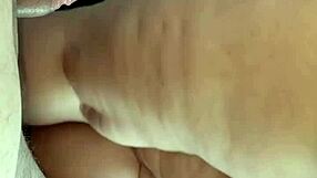 Fat latina teen riding big dick outdoors in public view