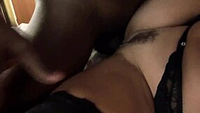 Wanna see me bang this brunette big tits mom in fishnets?