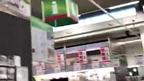 DIY store public wank and piss session