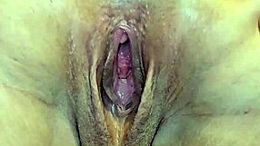 A pregnant woman in her prime, a cougar, showing her ass cheeks while in the spread eagle position