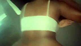 skinny babe shakes big ass during sneaky homemade sex with monster cock