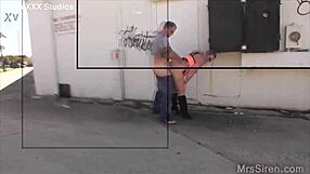 wife fucks hubbys friend in public with big tits