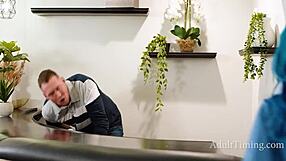 gorgeous blue-haired girl jewelz blu gets caught being horny and diving into pussy