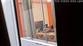 Latina Nurse Miranda Fucks Lover Without Closing Window