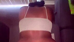 skinny babe shakes big ass during sneaky homemade sex with monster cock