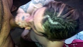 blonde girlfriend deepthroats in eyeshot view