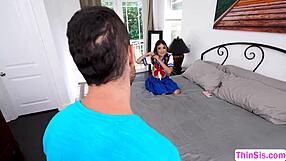 Stepbro Fucks Teen 18+ Stepsis Hard In Doggystyle While Filming Her Orgasm.