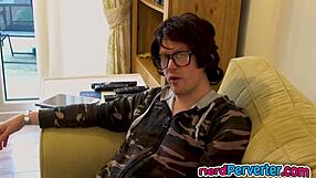 british bitch with tattoos banged by nerd in interview