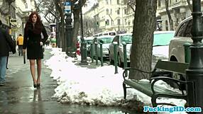 Ginger Femdom Babe in Stockings Demands Rough Fucking with Messy Facial