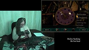Beautiful natural tits and great acting in a steamy gaming video