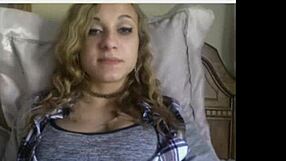 cute teen with perfect tits undressing and playing with toys in a casual setting