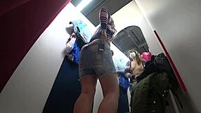 Luscious Ass Caught in Panties on Hidden Camera in Public Store