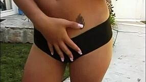 The hot Latina girl took two cocks in her holes, getting fucked hard