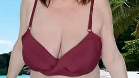 Hot Granny with Huge Tits Teasing in Bikini for Wild Fun. She’s Driving Me Crazy!