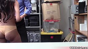 Beautiful teen caught by burglar and roughly fucked!