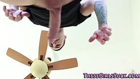 Teen Sucks Huge Cock and Jerks It for Messy Finish