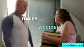 Masseuse Rubs Wet Pussy on Client