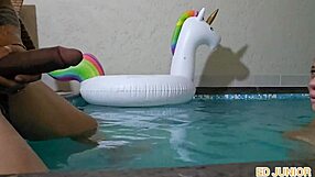 Nympho actress screams, 'Fuck me hard in the pool!'