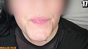 this amateur milf millie fox swallows 20 loads of cum in close-up action
